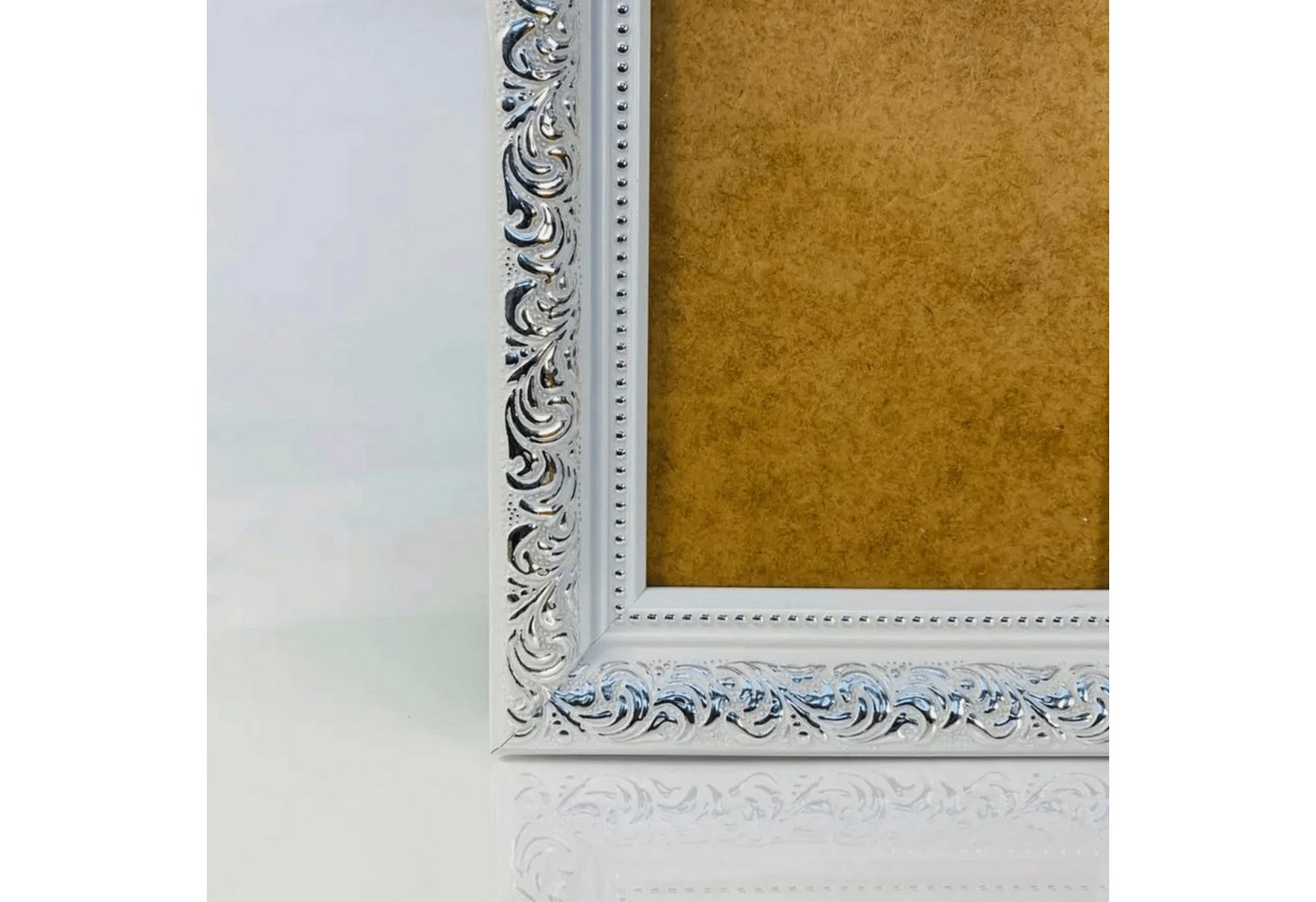 Victor (Zenith) Bilderrahmen Rubens, Bilderrahmen 15x15 cm Weiß Silber, Bilderrahmen Barock, Antik Bild 2