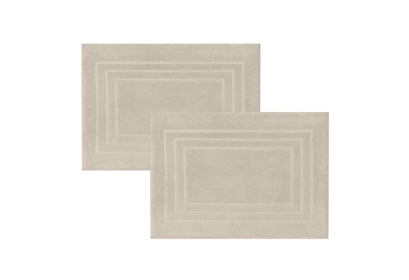 CLASS HOME COLLECTION Duschmatte 2er-Pack Frottee Duschvorleger 50x70 cm, frottee, weich, anschmiegsam, saugfähig, strapazierfähig, beidseitig nutzbar, rutschfest, flauschig, Schnelltrocknend, Hautfreundlich, Farbbeständig, Baumwolle, rechteck, 50x70 cm Bild 3