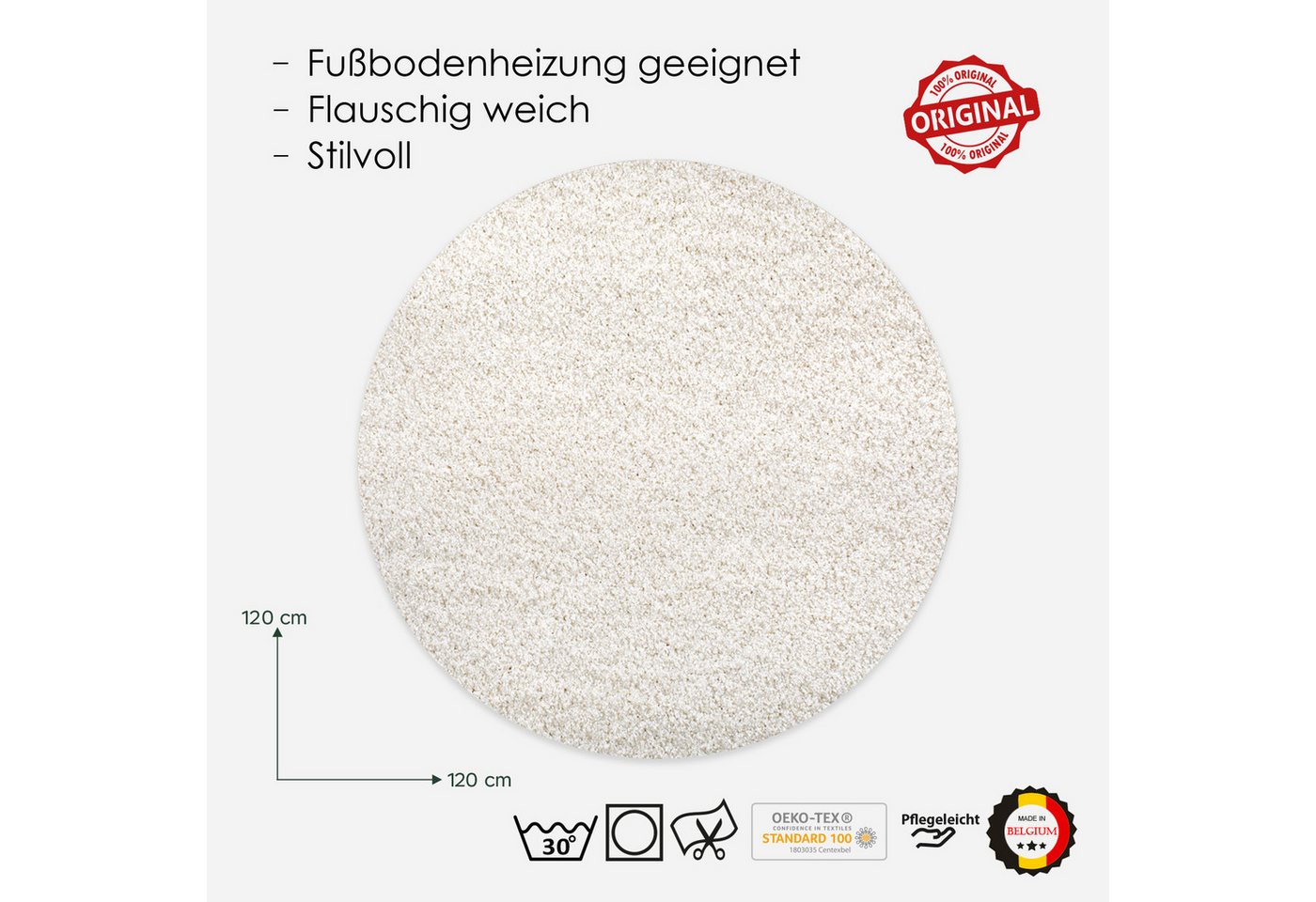 DomDeco Teppich Waschbarer Kurzflorteppich, superweich, pflegeleicht, zuschneidbar, Maschinenwaschbar & trocknergeeignet, vielseitig einsetzbar, langlebig Bild 2