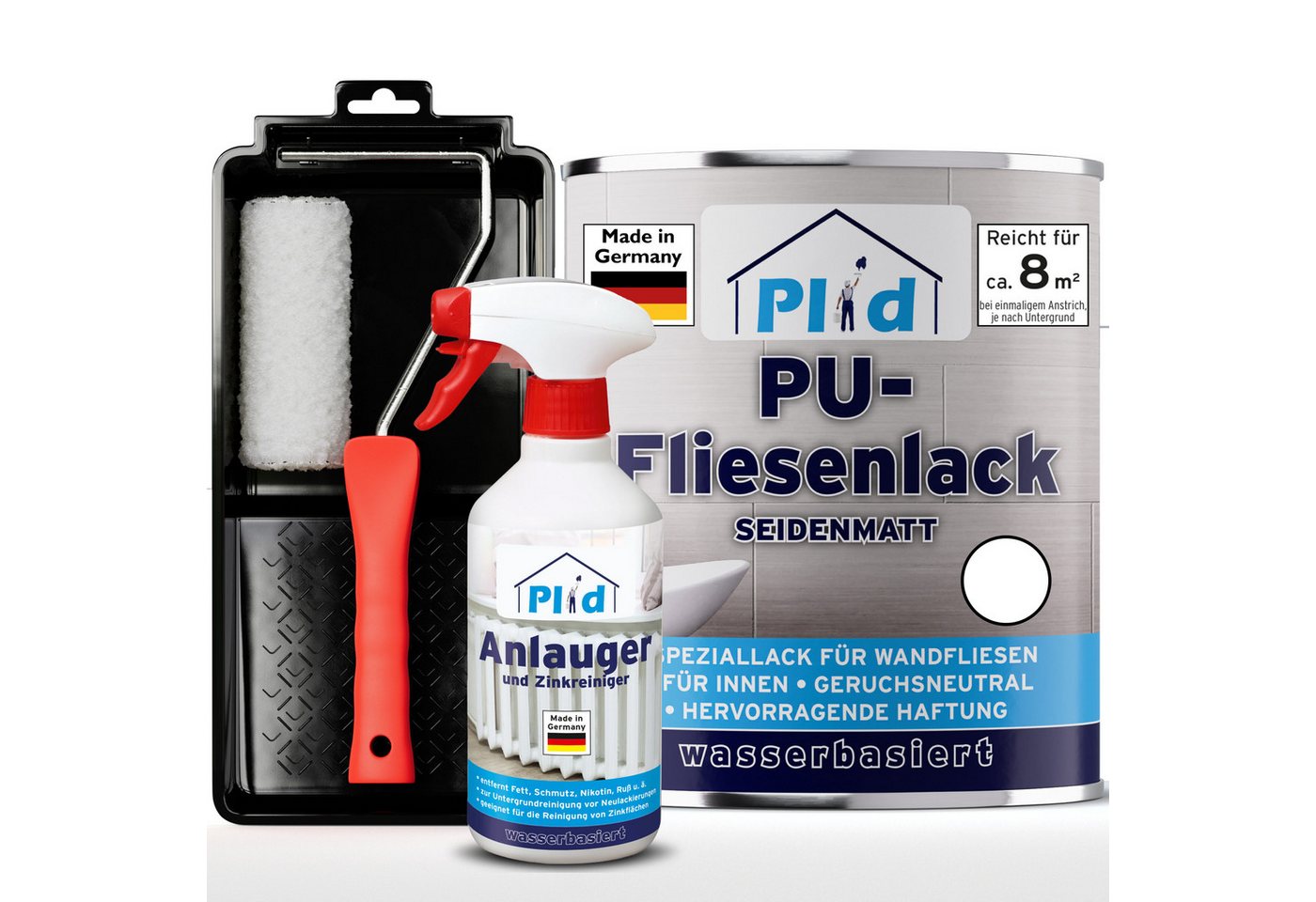 plid Fliesenlack Premium Fliesenlack Fliesen Lack Fliesenfarbe Anlauger Lackierset, schnelltrocknend, spritzwasserbeständig, verarbeitungsfertig Bild 4