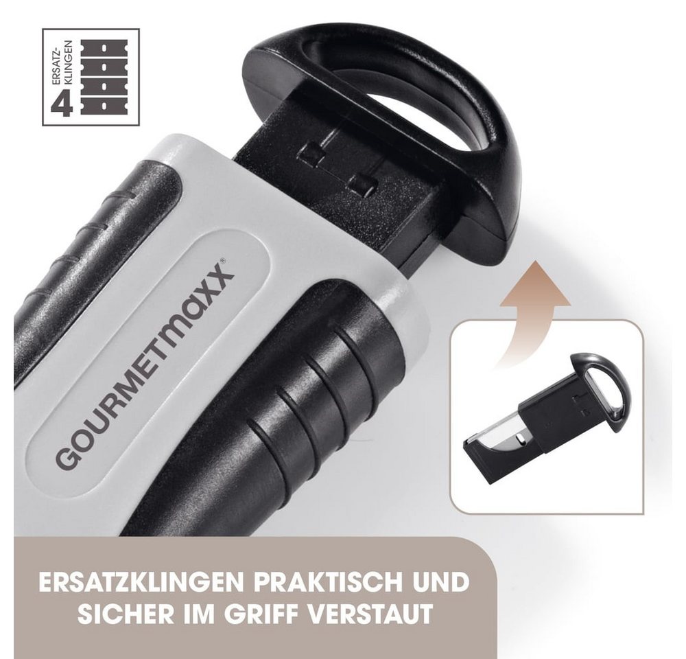 GOURMETmaxx Glasschaber Kochfeldschaber 13x5x2cm schwarz/grau Kochfeldschaber Ideal für alle glatten Oberflächen Bild 5