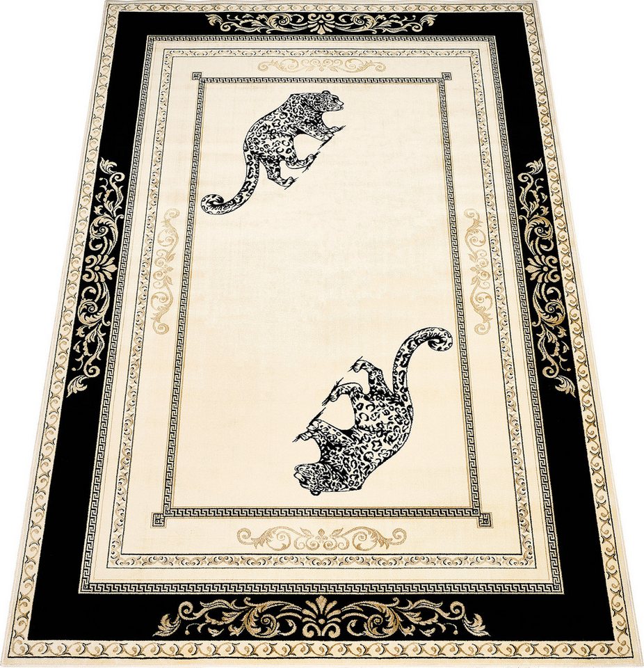 Belle Arti Teppich Teppich Jaguar schwarz gold 67 x 105 cm, Rechteckig