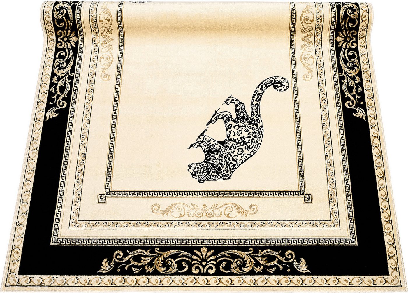 Belle Arti Teppich Teppich Jaguar schwarz gold 67 x 105 cm, Rechteckig Bild 2