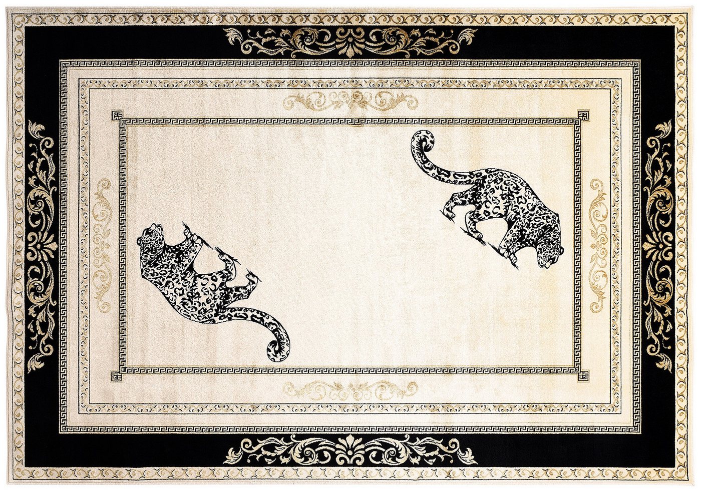 Belle Arti Teppich Teppich Jaguar schwarz gold 67 x 105 cm, Rechteckig Bild 4