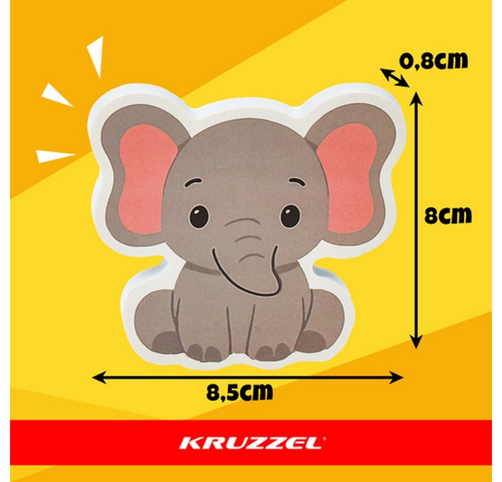 KRUZZEL Aufkleber Schaumstofftiere-Aufkleber Schaumbad, (Spar-Set, 12tlg), Fördert Fantasie sowie das Erkennen von Farben und Tieren Bild 3