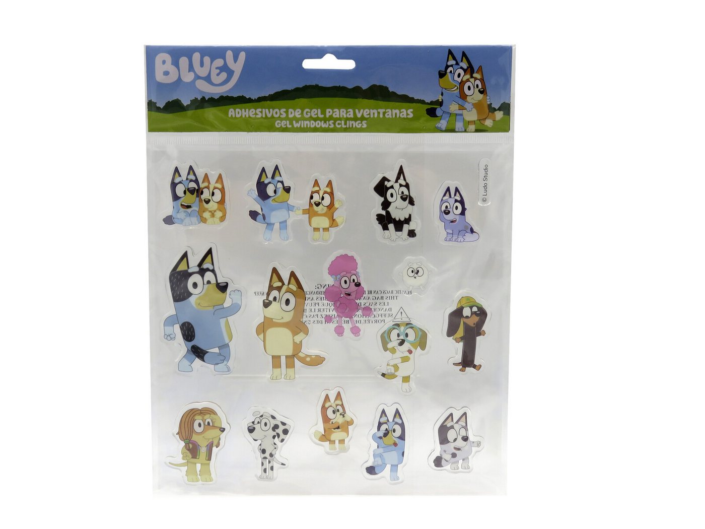 Bluey Fenstersticker wiederverwendbare Fensterdeko für Kinderzimmer und glatte Flächen
