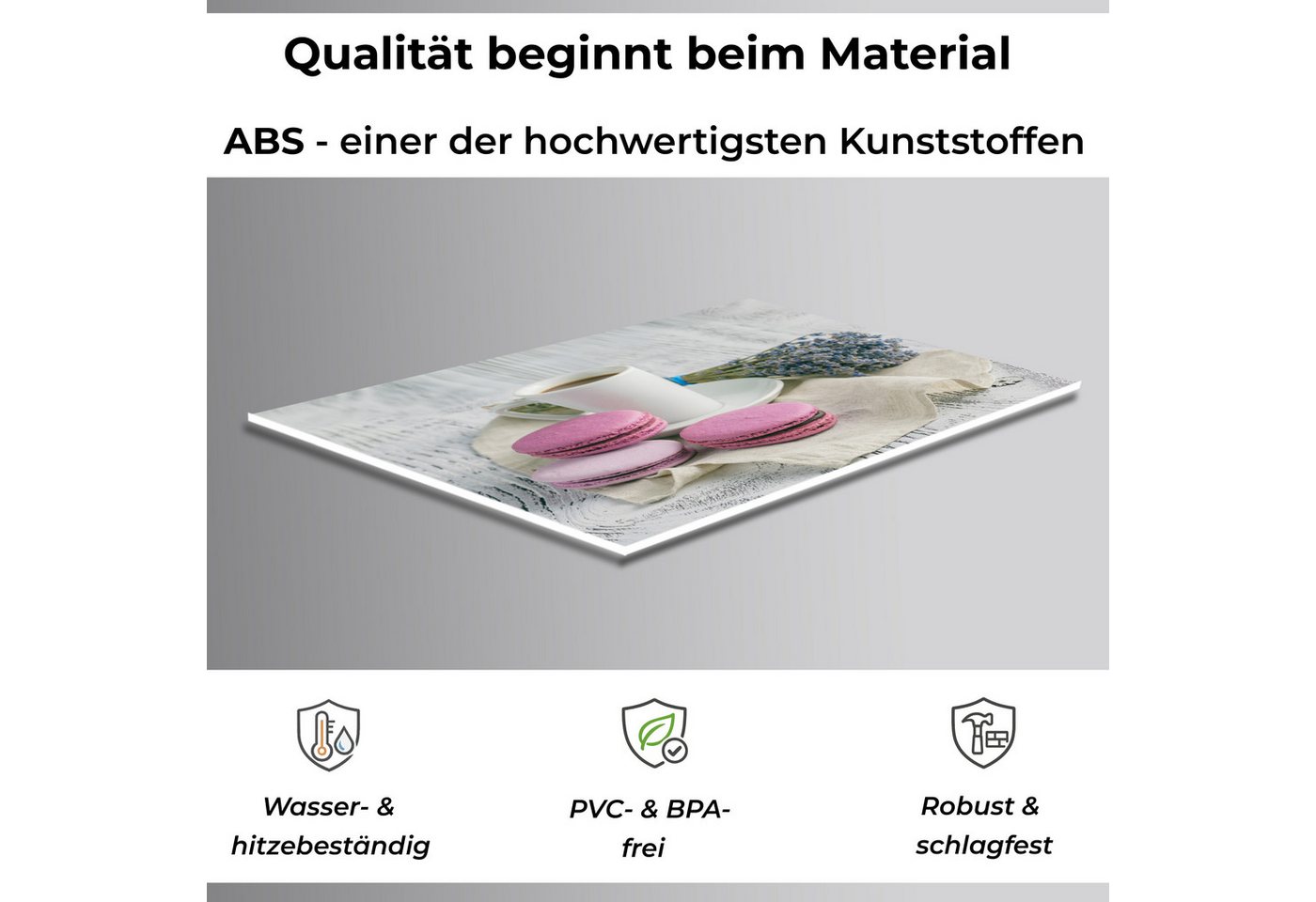 Rodnik Küchenrückwand Macarons, monolithische ABS-Platte mit Direktdruck, formstabil und langlebig Bild 2