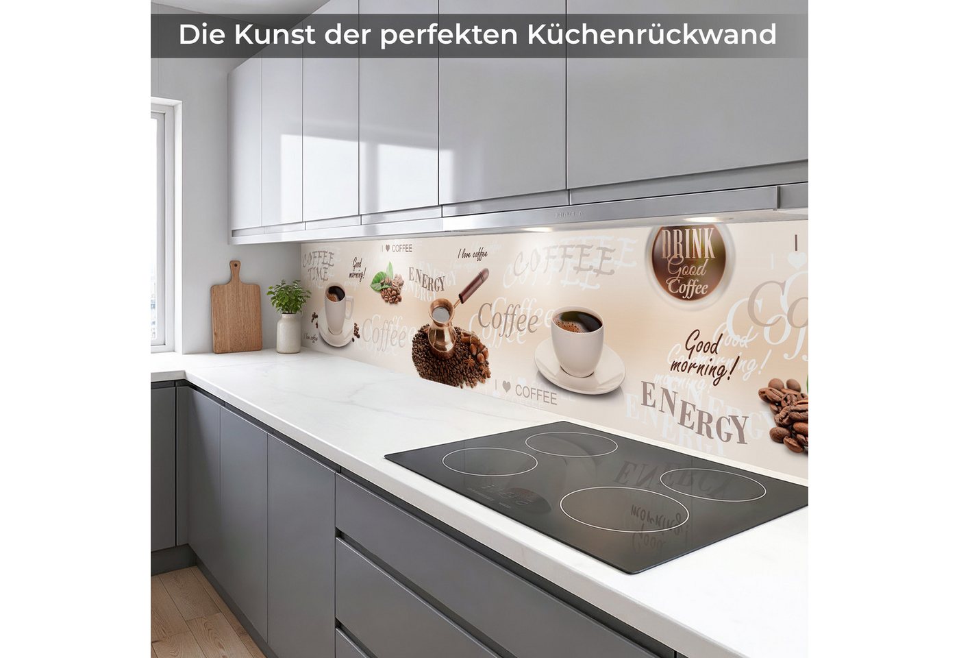 Rodnik Küchenrückwand Coffee, monolithische ABS-Platte mit Direktdruck, formstabil und langlebig Bild 2