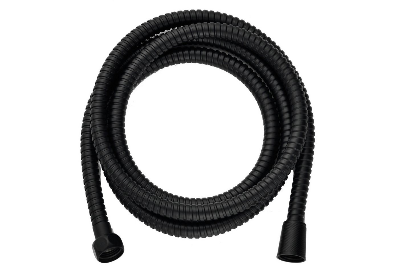 Sanixa Brauseschlauch Qualitäts Duschschlauch Edelstahl schwarz 200 cm, (Verdrehschutz, 1 St., Wasserspareinsatz herausnehmbar), für Handbrause Duschbrause Standart Anschluss Bild 3