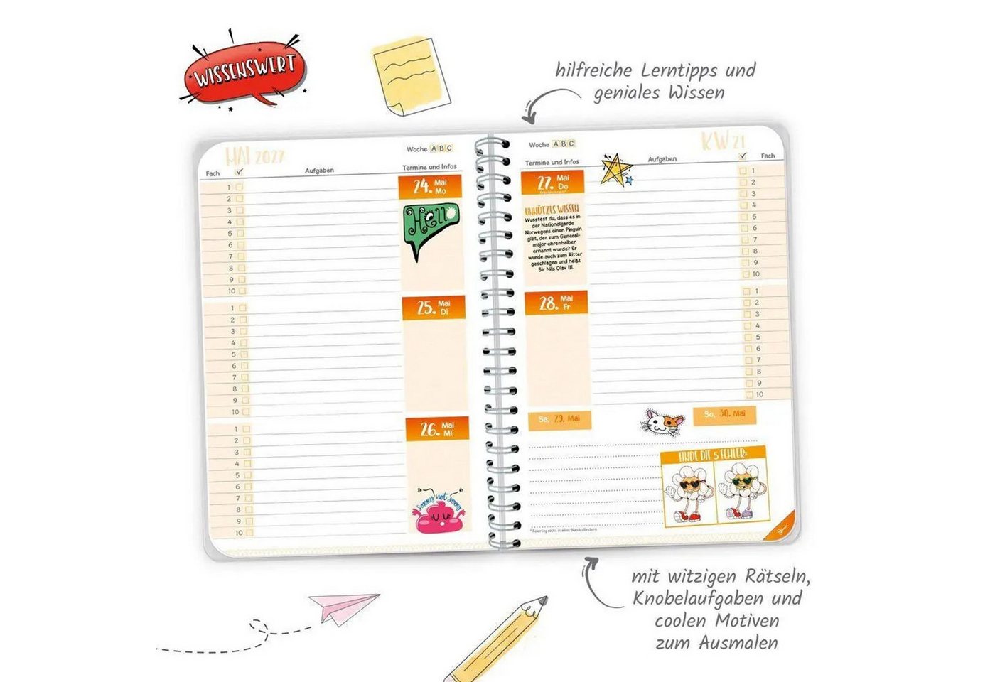 Schülerkalender TRÖTSCH - Schulplaner WOW Gaming 26/27 Bild 2