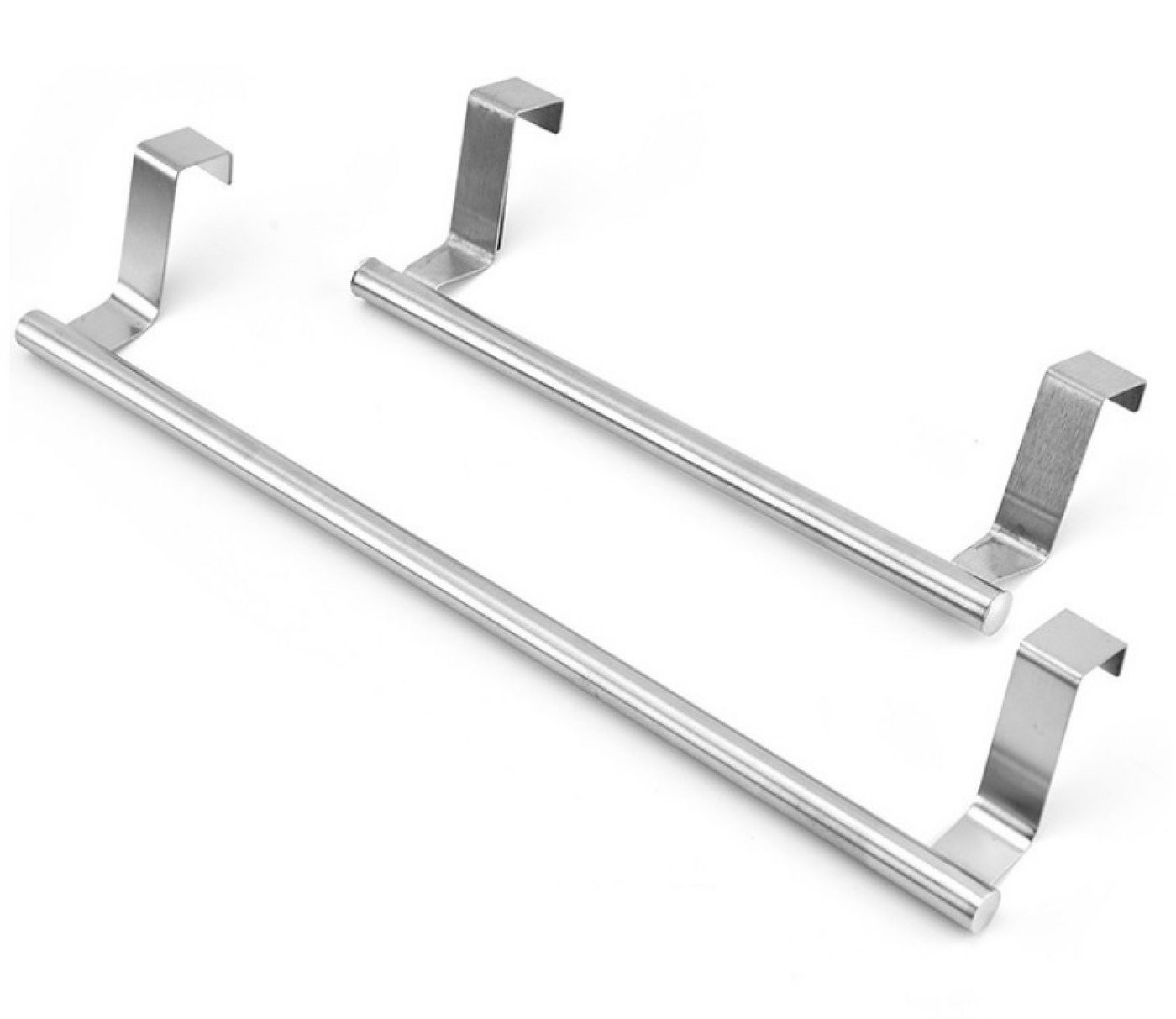 BAYLI Türgarderobe 2er Set Geschirrtuchhalter zum Einhängen aus Edelstahl, Küchenhandtuc Bild 4