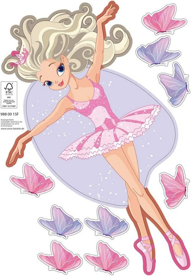 Ursus - Ludwig Bähr Schultüte Ursus DEKO-SET für SCHULTÜTE FANTASY Ballerina Bild 3