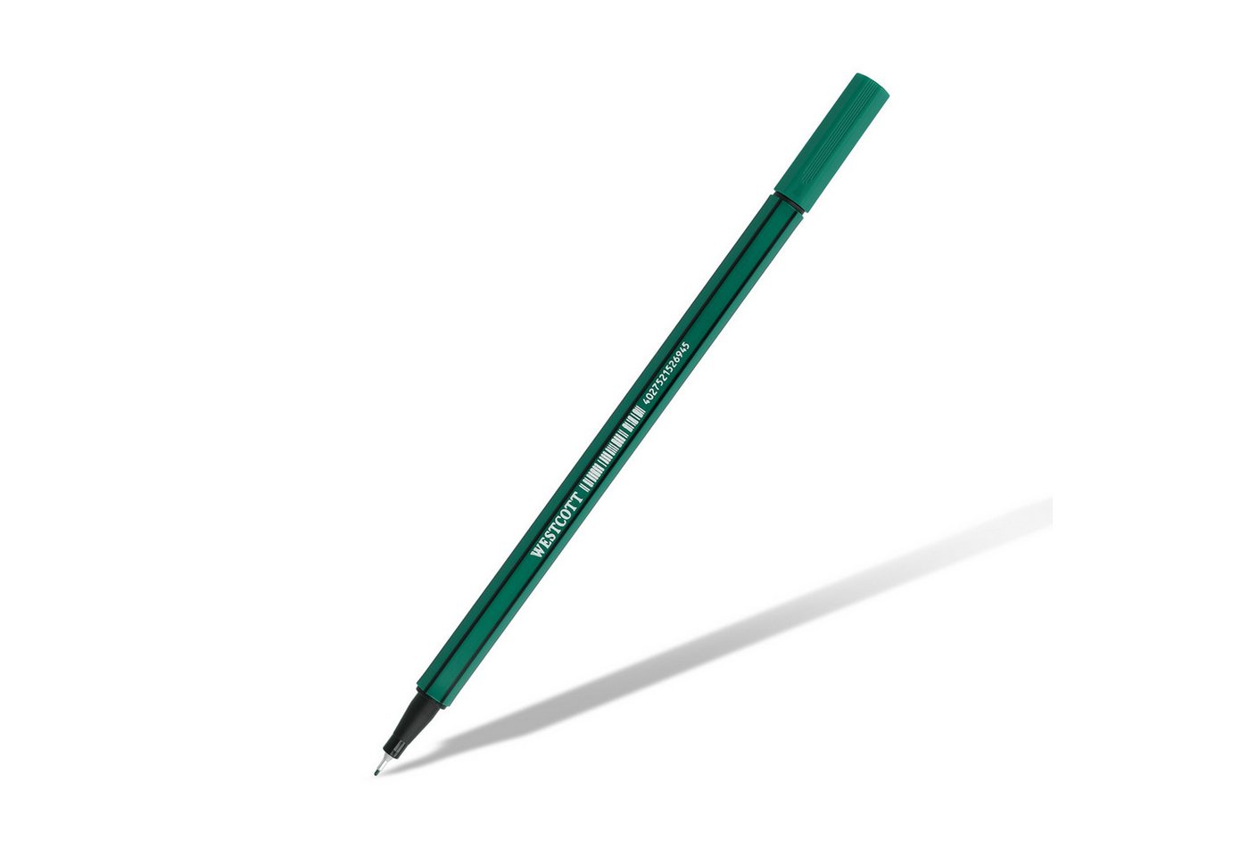 WESTCOTT Fineliner grün 10 Stück, Premium Fineliner mit 0,4mm Strichstärke, (Vorteilspack, 10-tlg), Präzise Strichführung, metalleingefasste Spitze, schnelltrocknend Bild 4