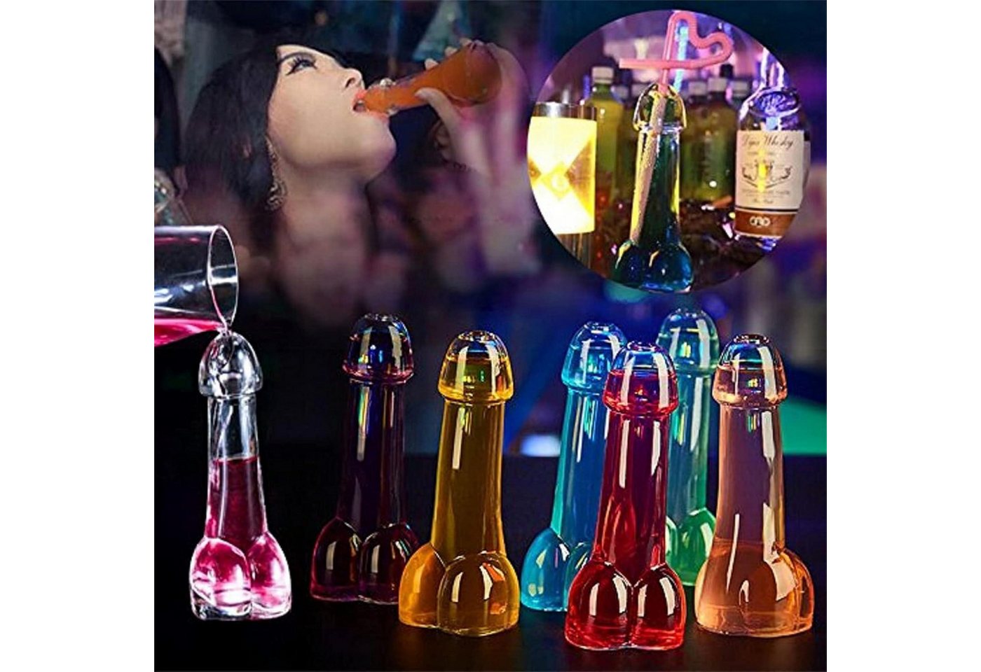 LuxusKollektion Cocktailglas Weinglas Lustig Cocktailgläser 2er Set Junggesellen Bild 4