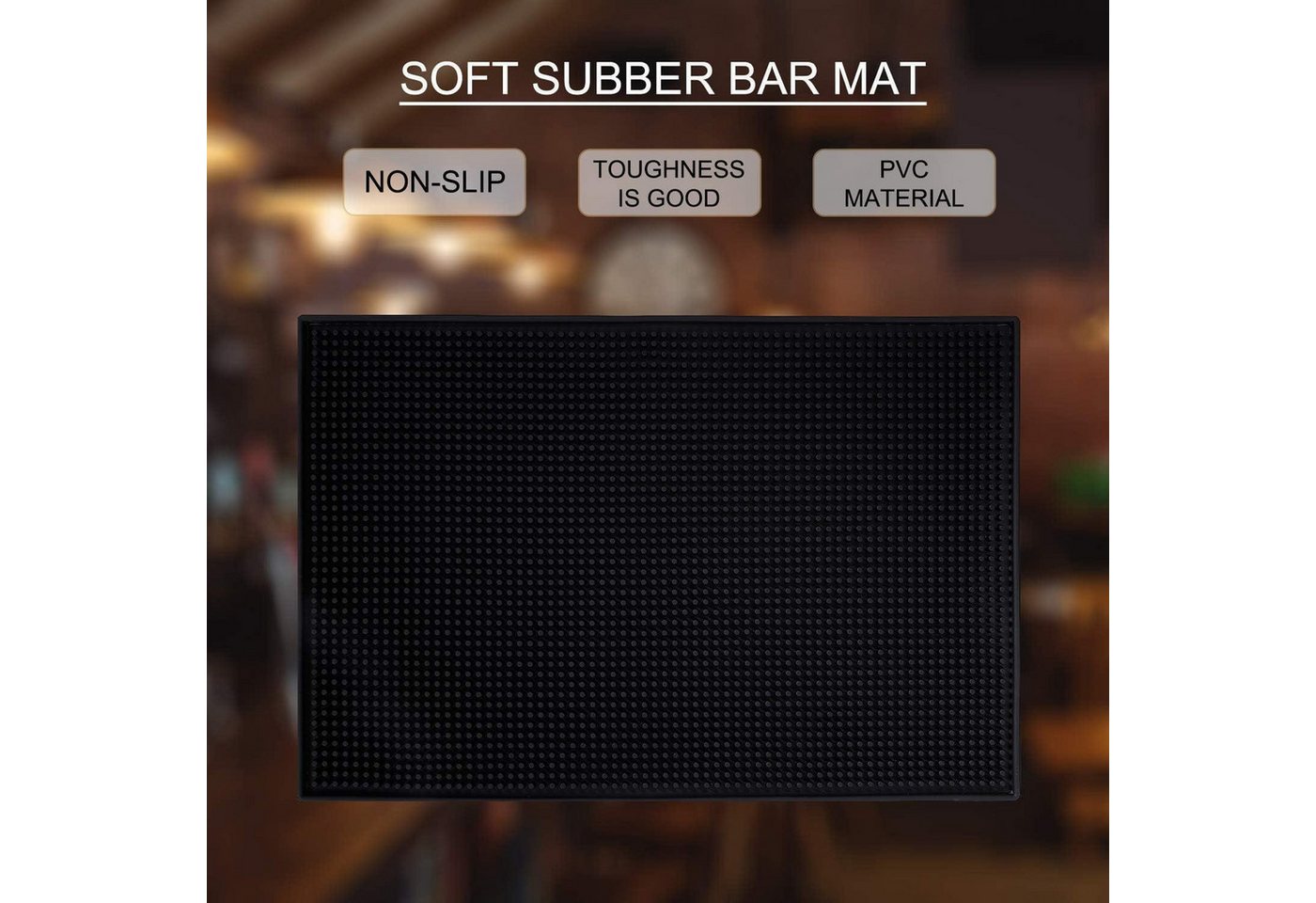 LuxusKollektion Getränkeuntersetzer XL Barmatte Küchen Zubehör Bar Service Mat Silikon 30x45cm Antirutsch Bild 5