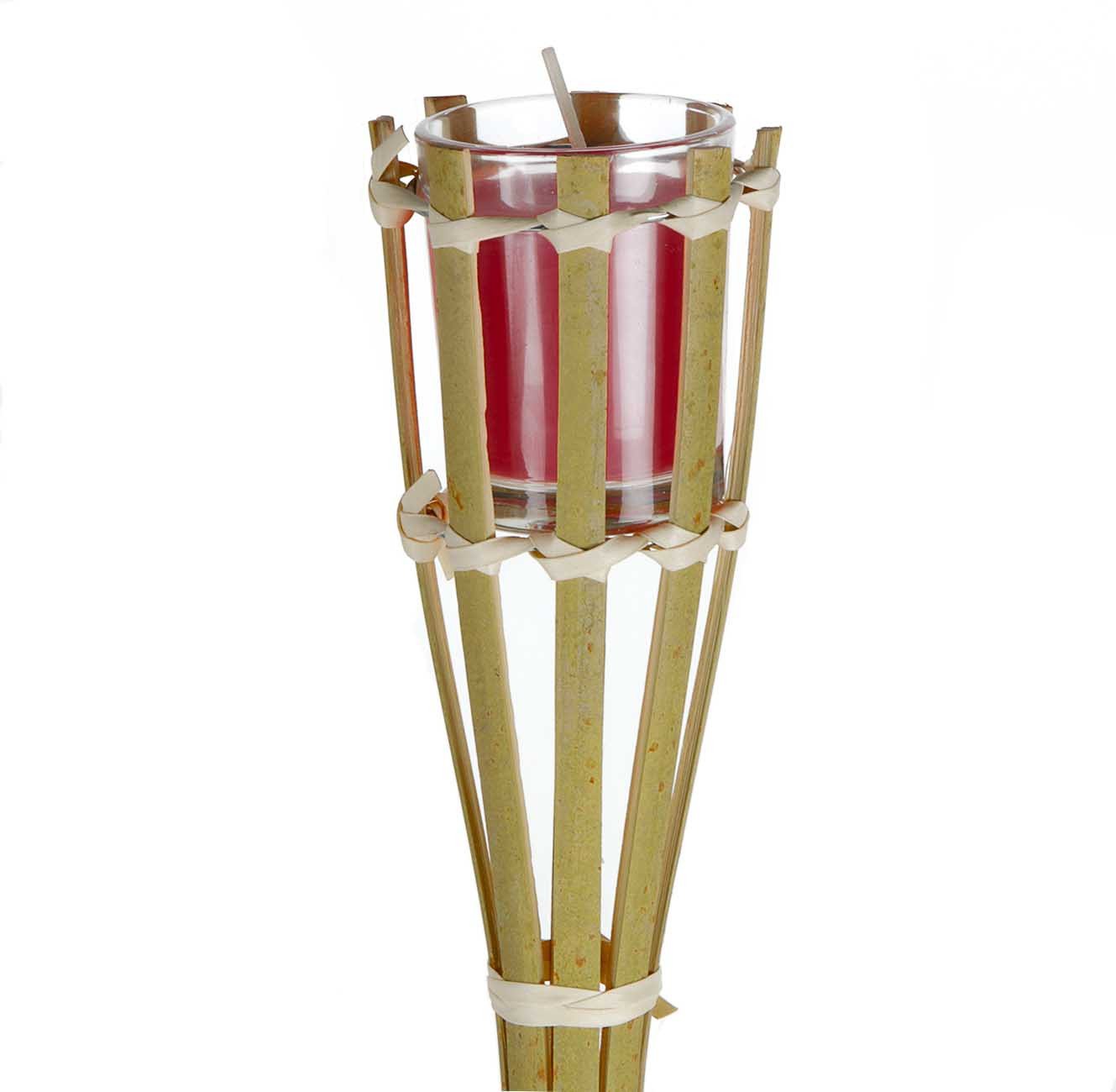 Bubble-Store Gartenfackel Bambus Gartenfackel 5er Set, Kerze mit Citronella Duft im Glas, Kerze, Gartenfackel für Draußen Bild 3