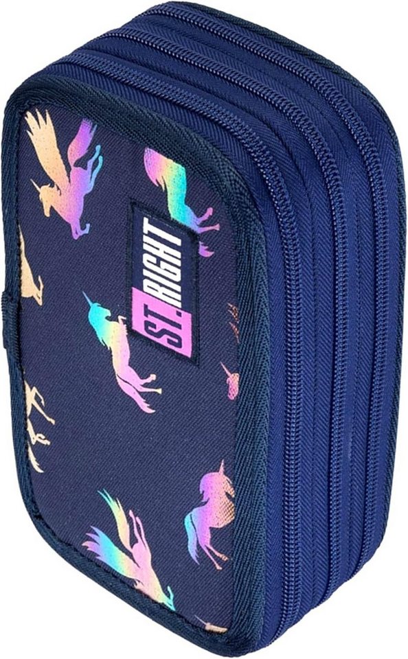 GOLDKIDS Federmäppchen St. Right XXL Federtasche Federmappe 46-teilig, (gefüllte Schüleretui, 1-tlg., 3-stöckig 19 x 13 x), 7 cm inkl. Hausaufgabenheft Holo Unicorns Einhorn Bild 3