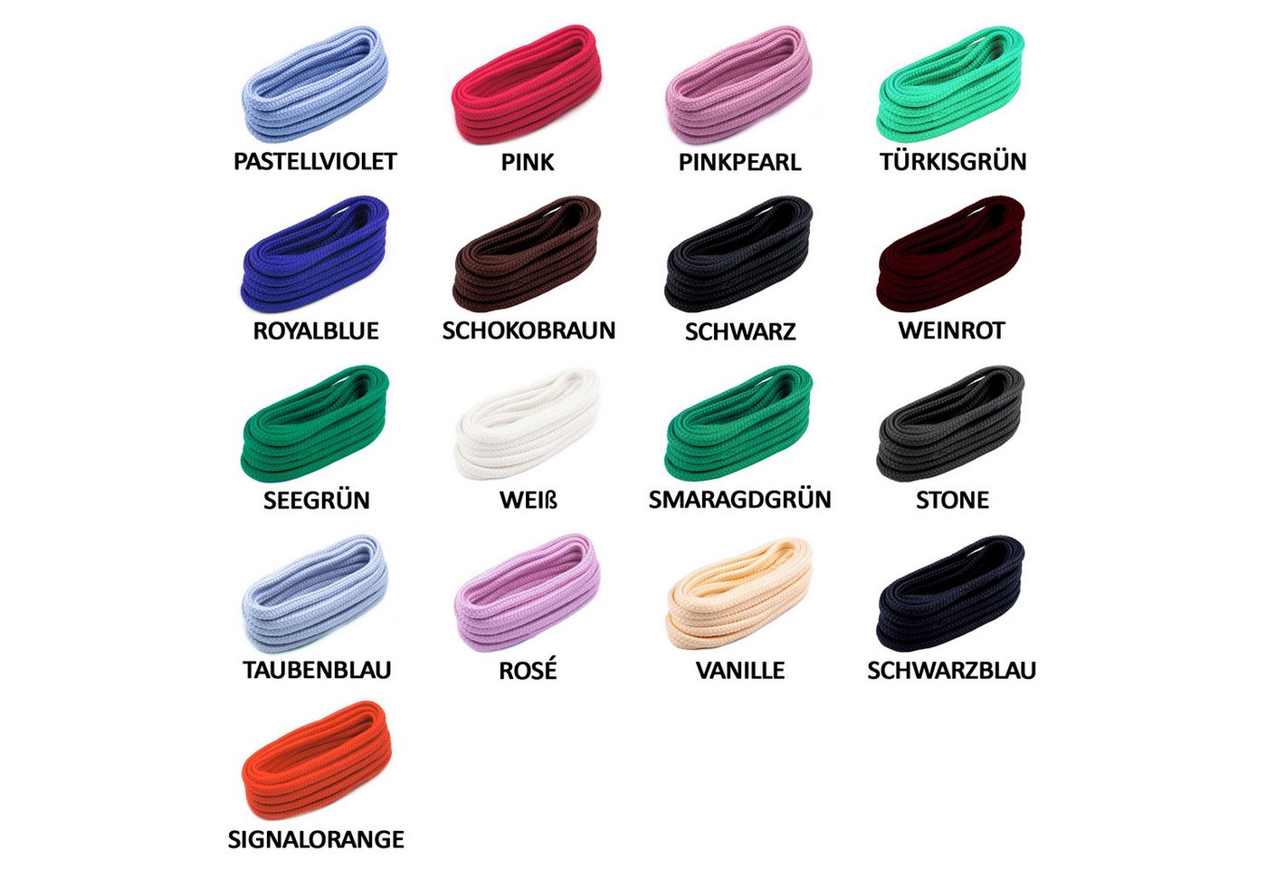 maDDma Kordel 3m Polyesterschnur Polyester-Kordel 4mm Bekleidungskordel Schnur, cloud grey