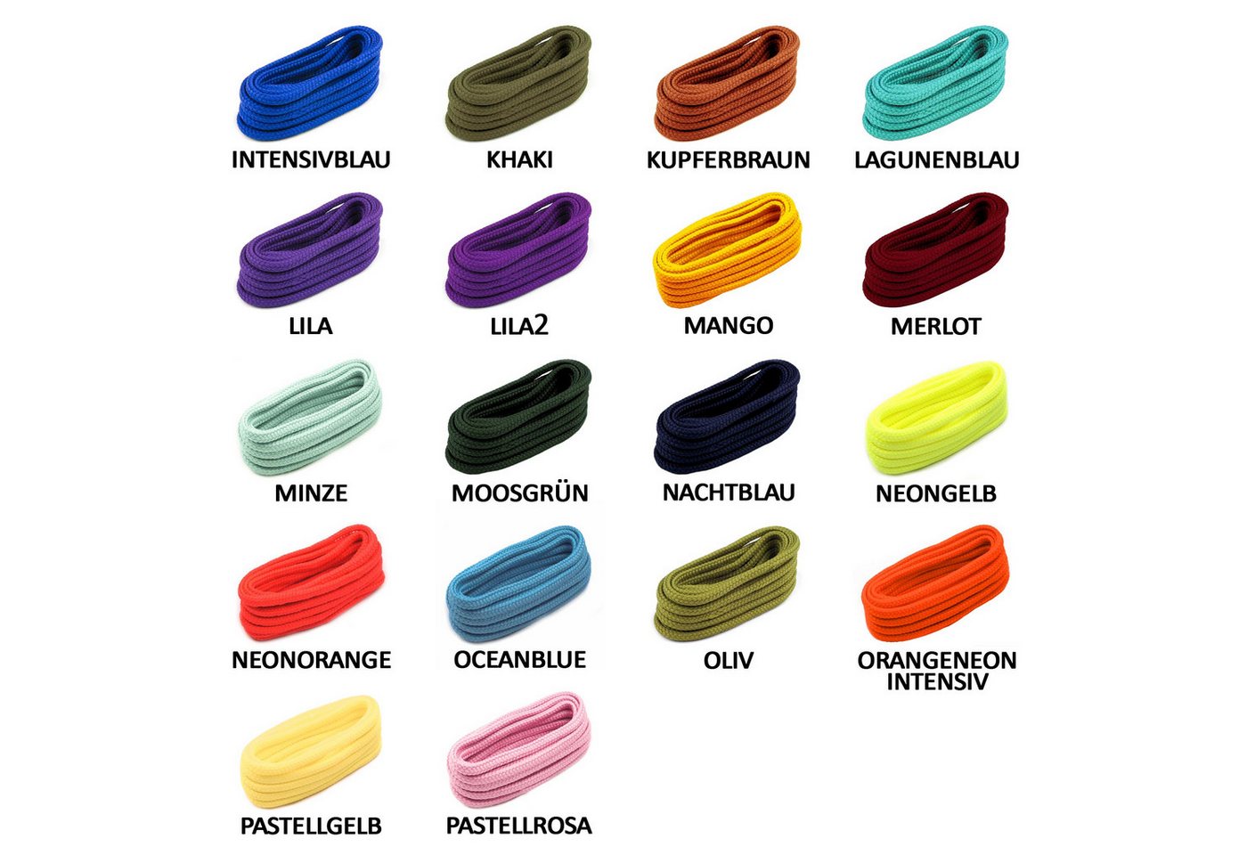 maDDma Kordel 3m Polyesterschnur Polyester-Kordel 4mm Bekleidungskordel Schnur, cloud grey Bild 3