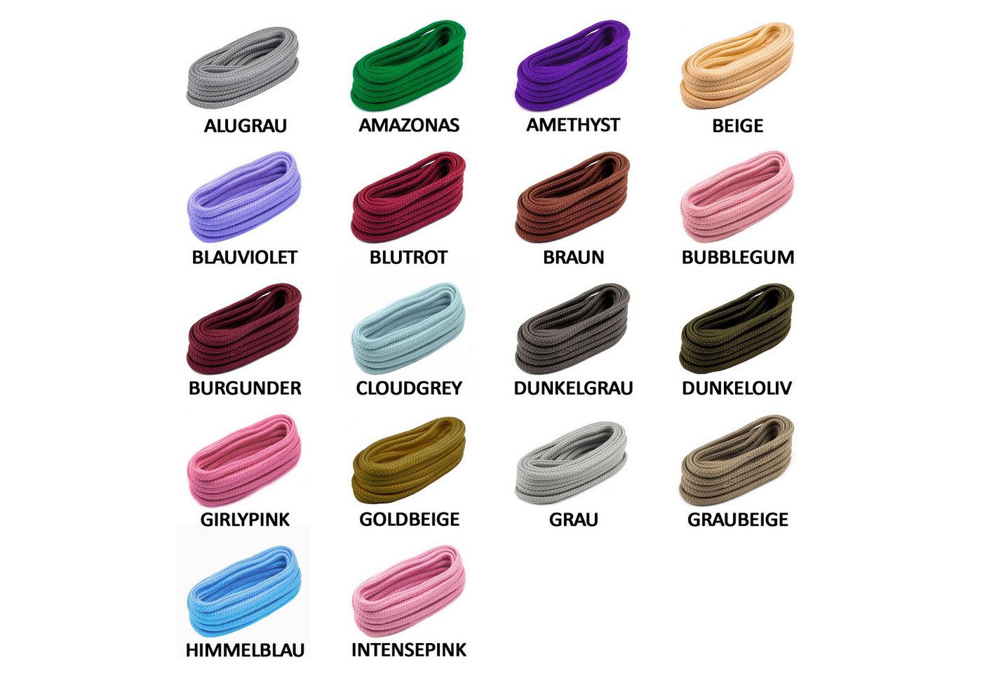 maDDma Kordel 3m Polyesterschnur Polyester-Kordel 4mm Bekleidungskordel Schnur, cloud grey Bild 4