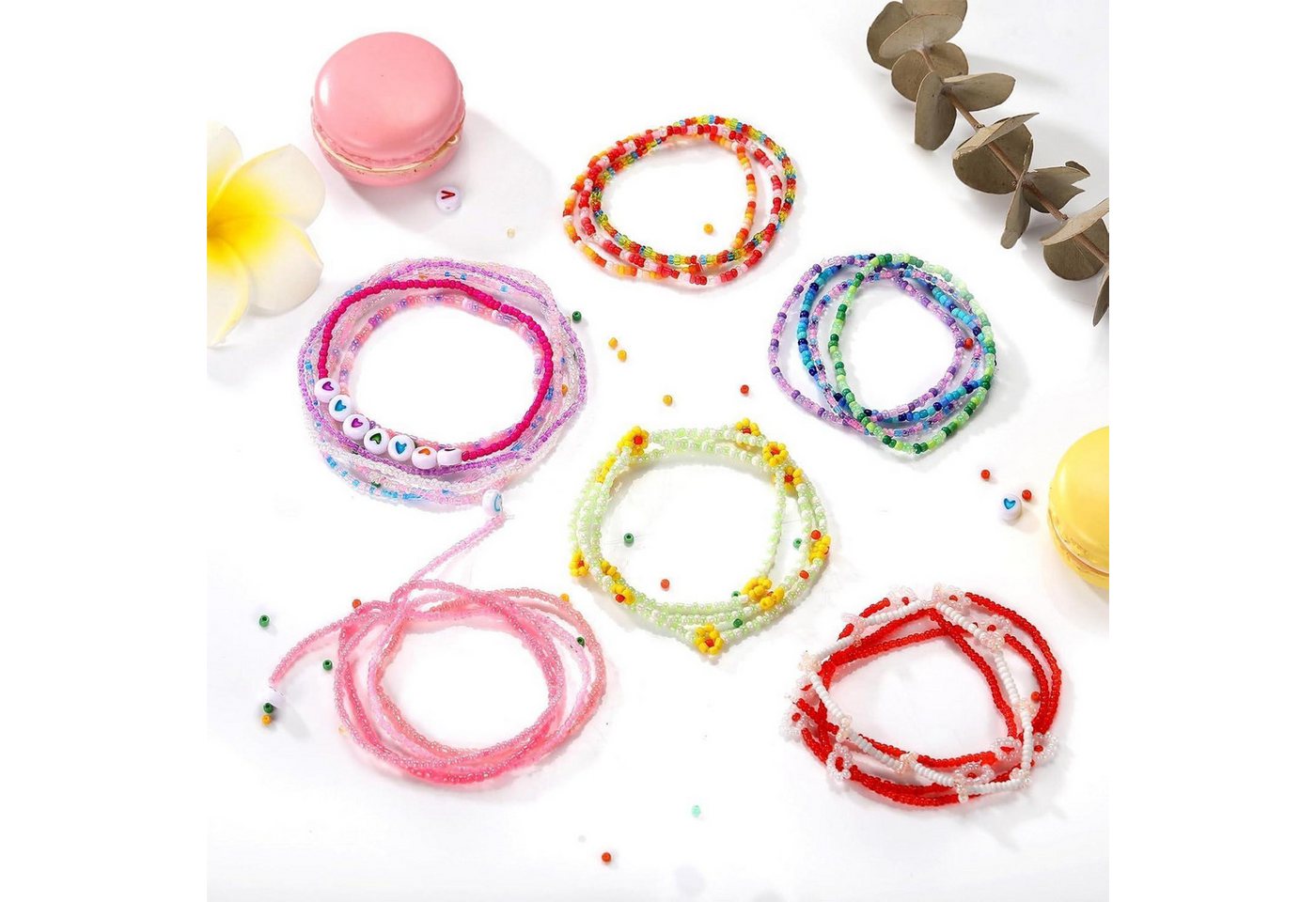 LuxusKollektion Bastelperlen Perlen Set 120 Farben 2mm Buchstabenperlen Charms Weihnachten Mädchen Bild 5