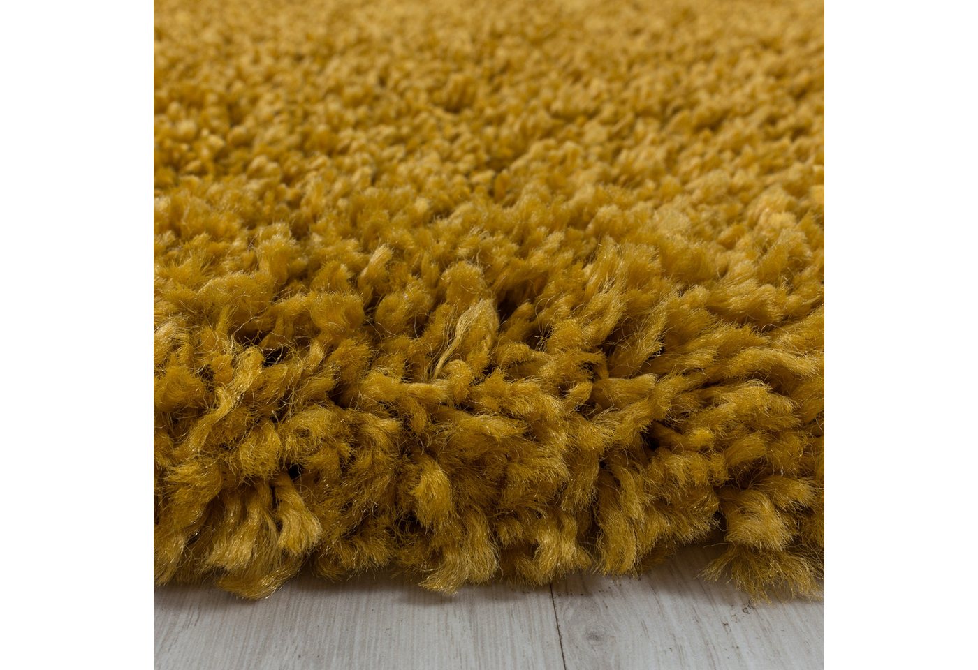 KADIMA DESIGN Teppich SPREE Shaggy Langflor Wohnzimmer Schlafzimmer Waschbar Esszimmer, Läufer, Höhe: 32 mm, Gold, 60x110 cm, Wohnzimmerteppich Strapazierfähig Waschbar Bild 5