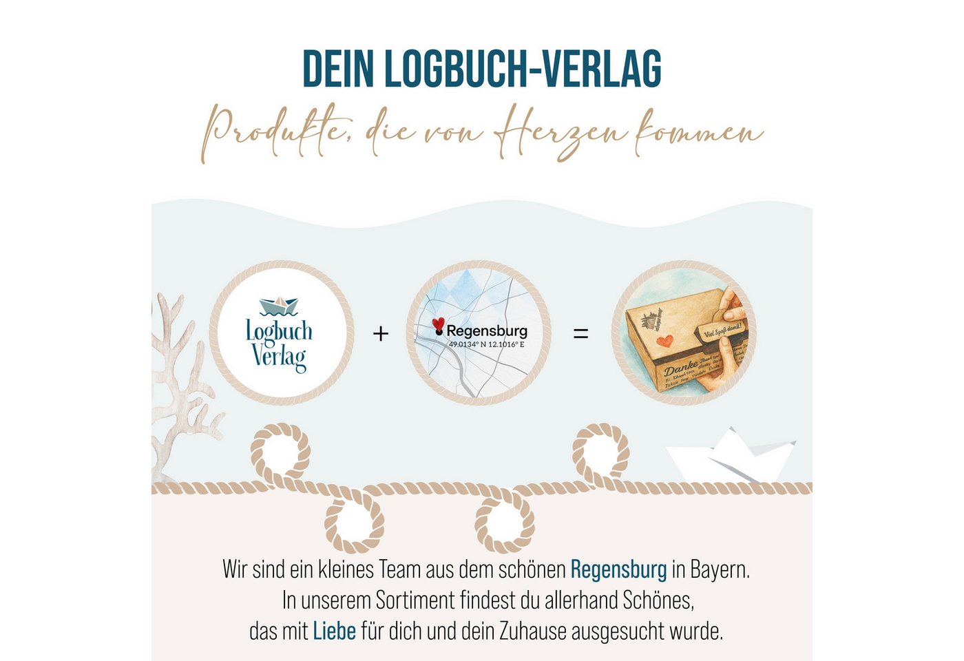 Logbuch-Verlag Notizbuch Gästebuch Kraftpapier-Optik braun weiß leeres Buch Hardcover 21 x 21 Bild 4