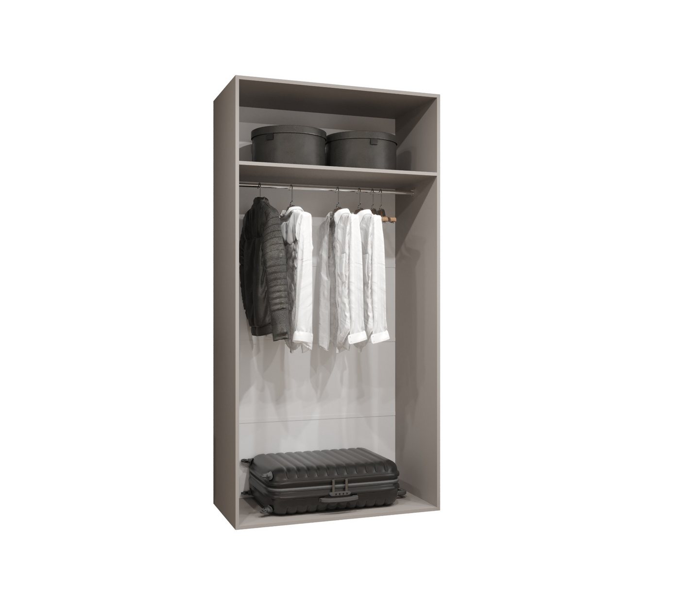 MOEBLO Drehtürenschrank LIVENTO 1 (mit Soft-Close, moderne Griffe – Moderner Kleiderschrank mit Einlegeböden & Kleiderstange für Schlafzimmer und Ankleide, Kleiderschrank Schrank Garderobe Schlafzimmer Drehtürenschrank) (BxHxT): 100/150/200/250/300x202x52 cm Bild 2