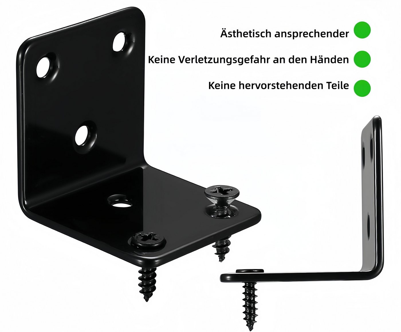 FOUORTUNATE-BEE Winkelverbinder 10-tlg. Schwerlast-Winkelverbinder 90° für Lochplatten aus Metall, (10-St), Metallwinkel 90° für stabile Montage von Regalen und Rahmen