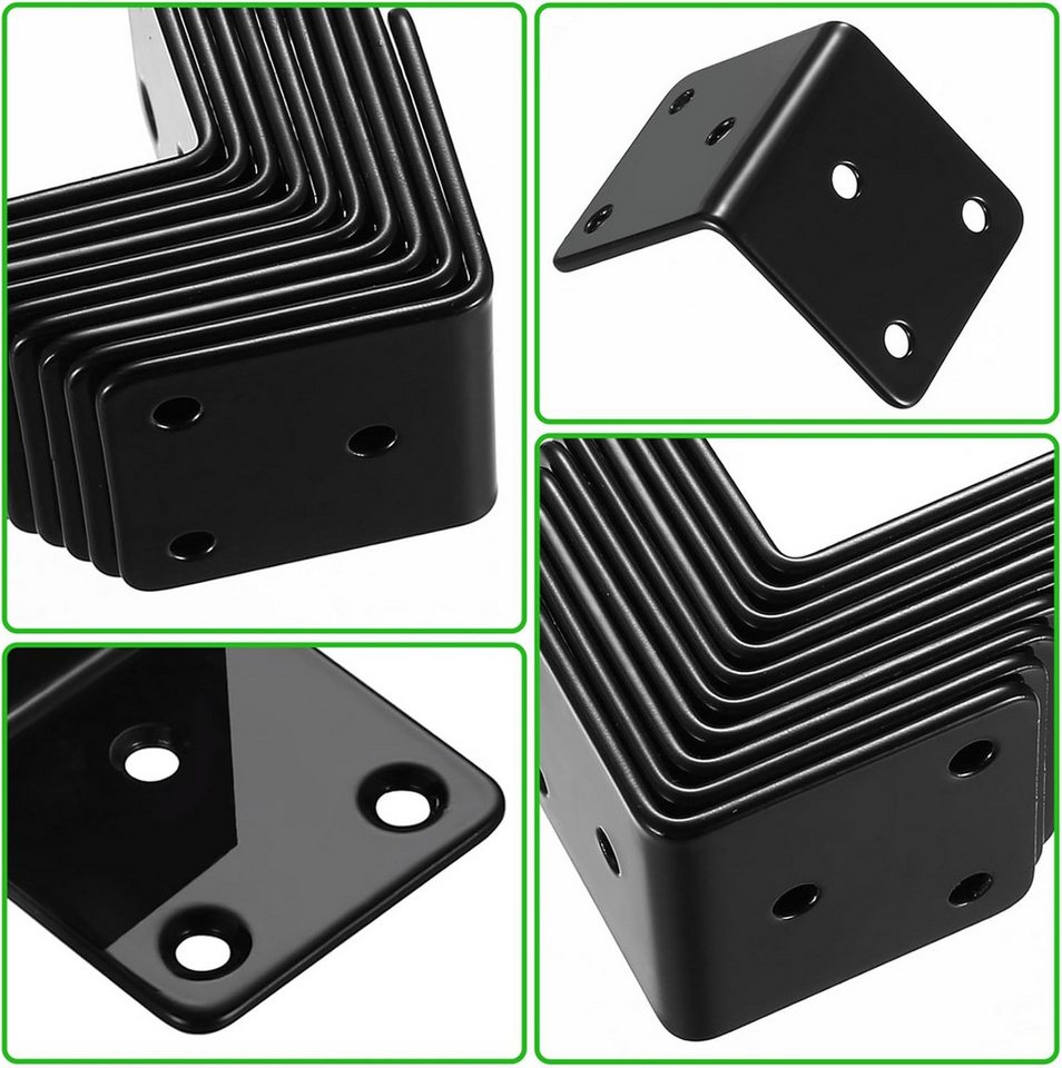 FOUORTUNATE-BEE Winkelverbinder 10-tlg. Schwerlast-Winkelverbinder 90° für Lochplatten aus Metall, (10-St), Metallwinkel 90° für stabile Montage von Regalen und Rahmen Bild 5
