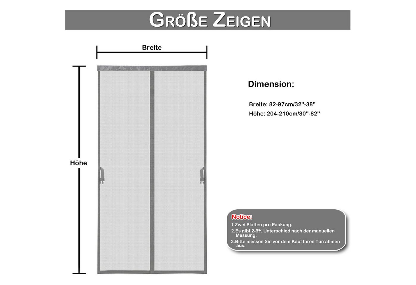 Lapalife Insektenschutz-Tür Magnet Fliegengitter Tür, Balkontür Insektenschutz, Selbstschließend, Ohne Bohren mit Klettverschluss, kinder & haustierfreundlich, 3 Farben Bild 5