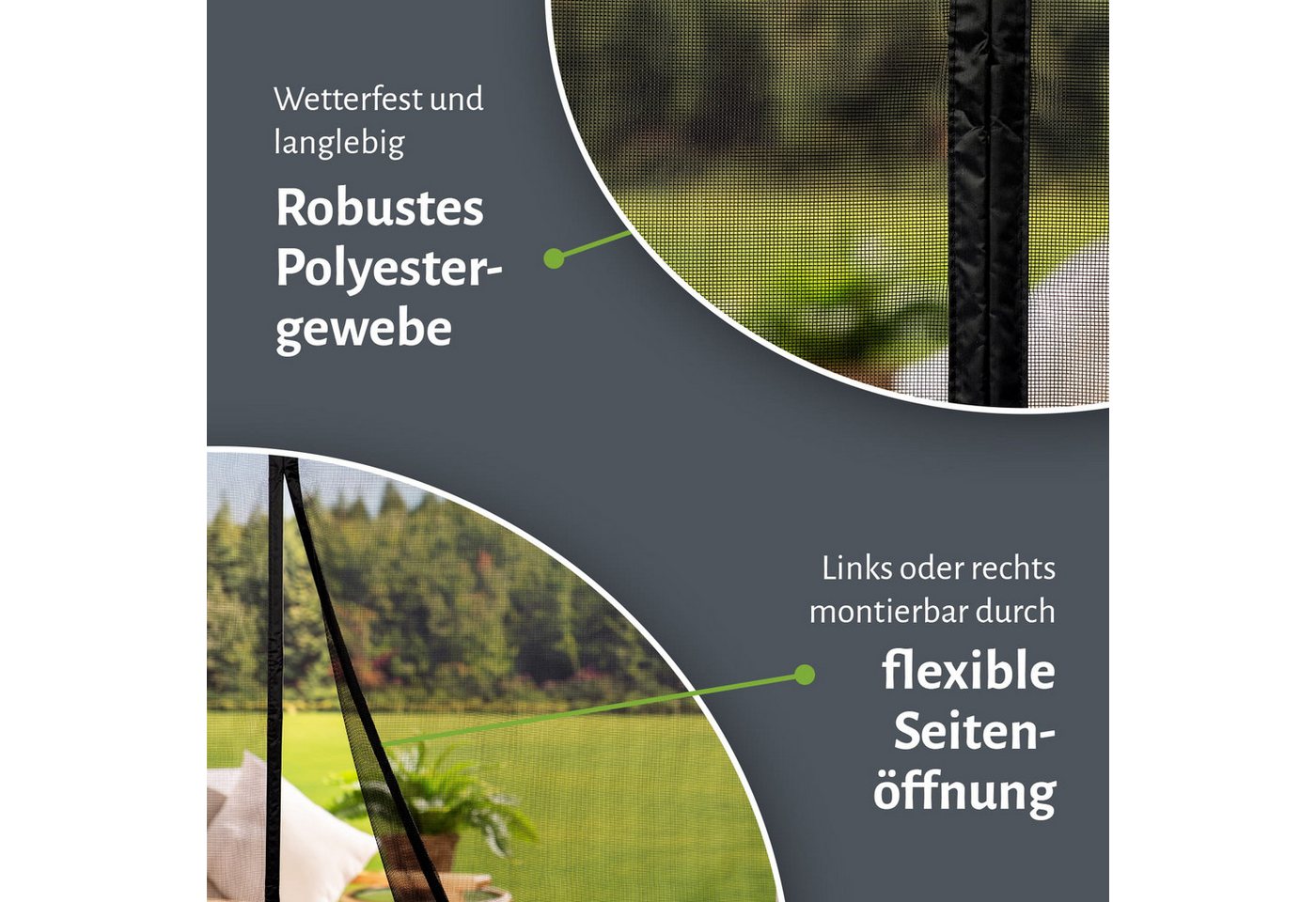 empasa Insektenschutz-Vorhang "DELUXE" seitlich, (1-St), Lamellenvorhang seitlicher Eingang - mit Magnetverschluss Bild 2