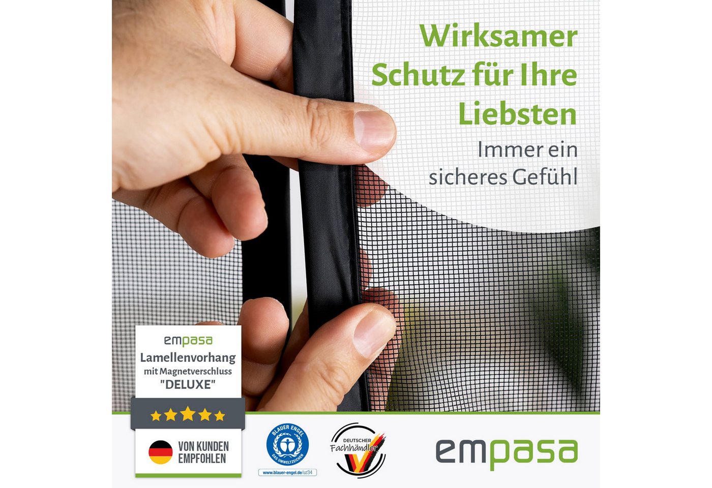 empasa Insektenschutz-Vorhang "DELUXE" seitlich, (1-St), Lamellenvorhang seitlicher Eingang - mit Magnetverschluss Bild 5