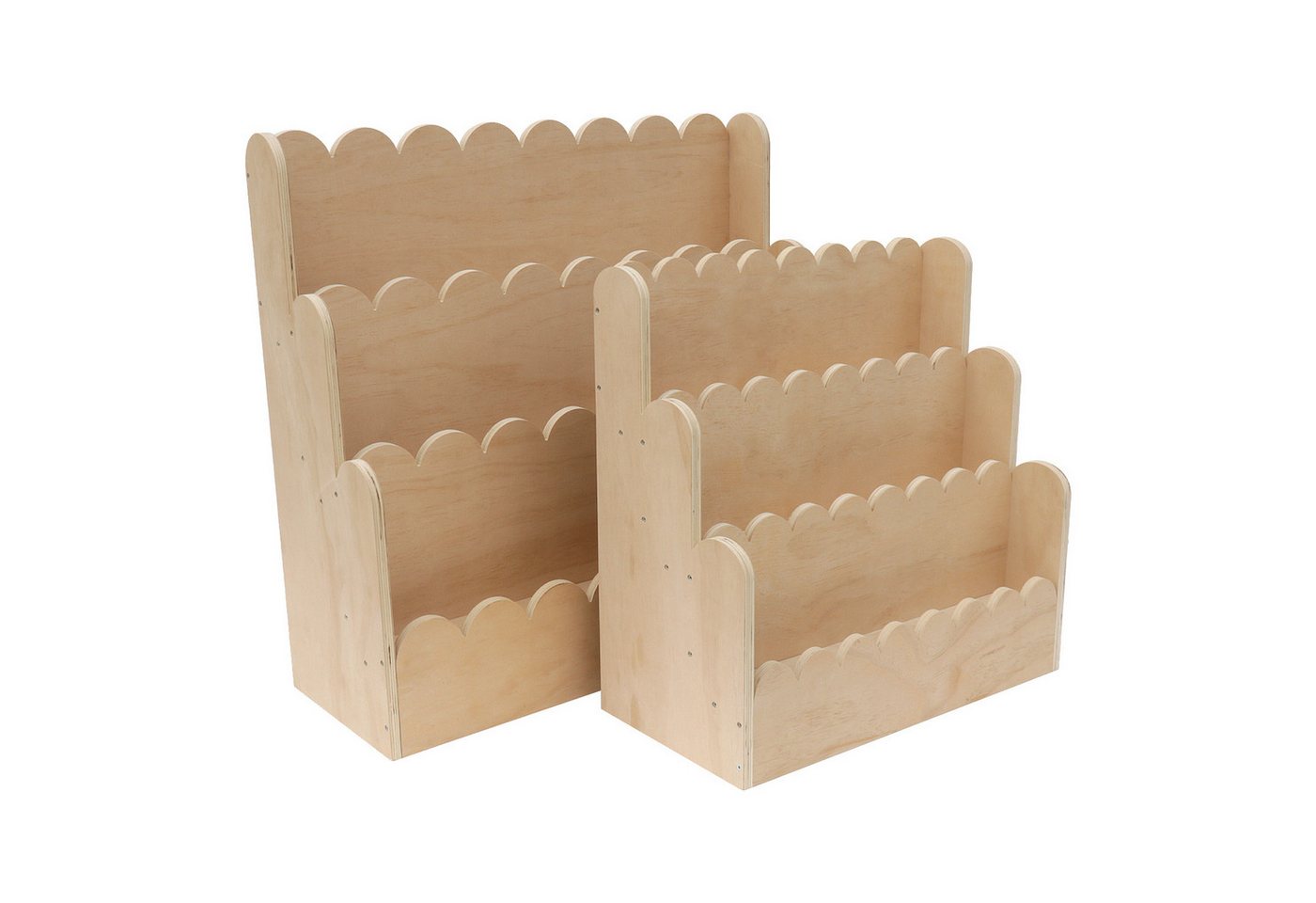 Little Goldie Bücherregal Montessori Bücherregal Holz für Kleinkinder 55x27x55 o. 75x27x70 cm Bild 2
