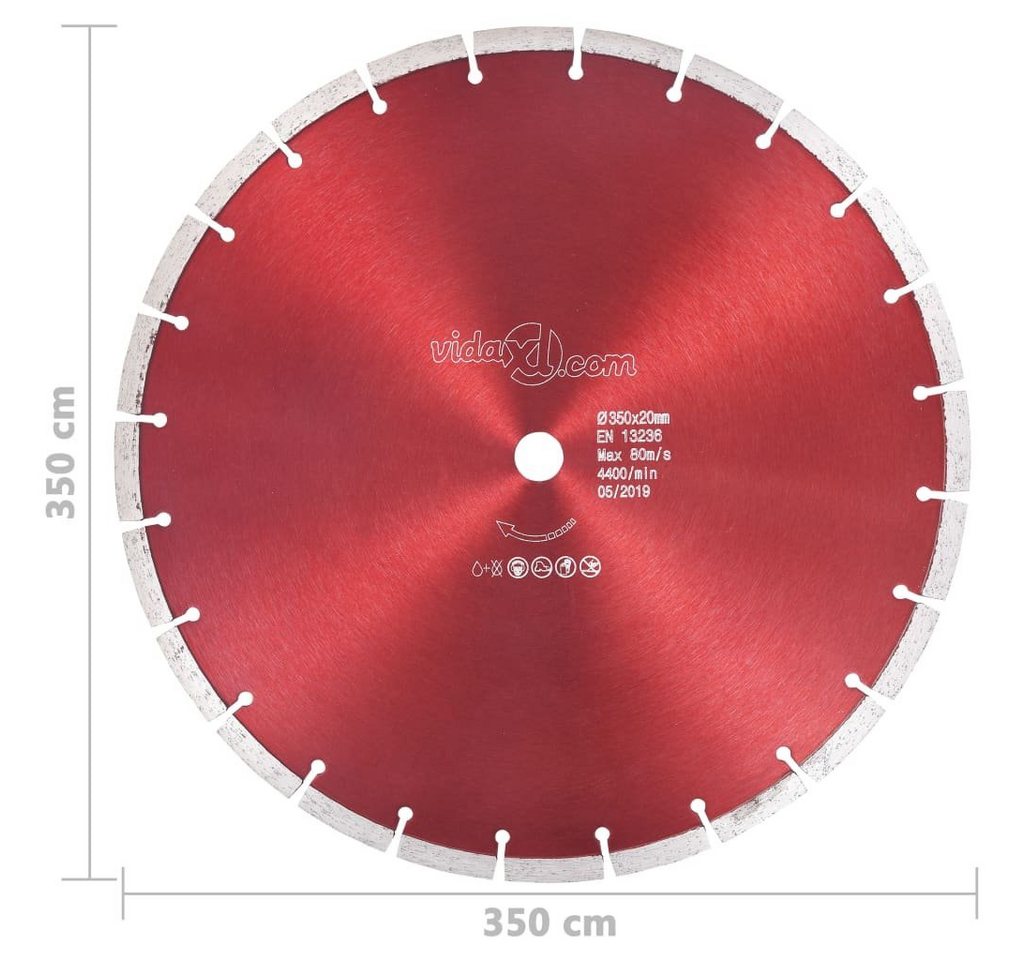 vidaXL Trennscheibe Diamant-Trennscheibe Stahl 350 mm