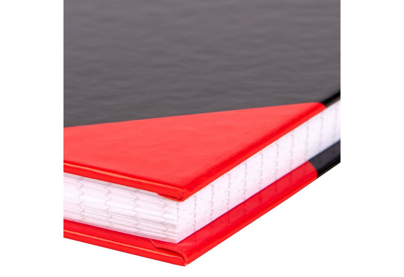 Idena Notizbuch Idena Kladde kariert 96 Blatt 70g/m² schwarz/rot DIN A6