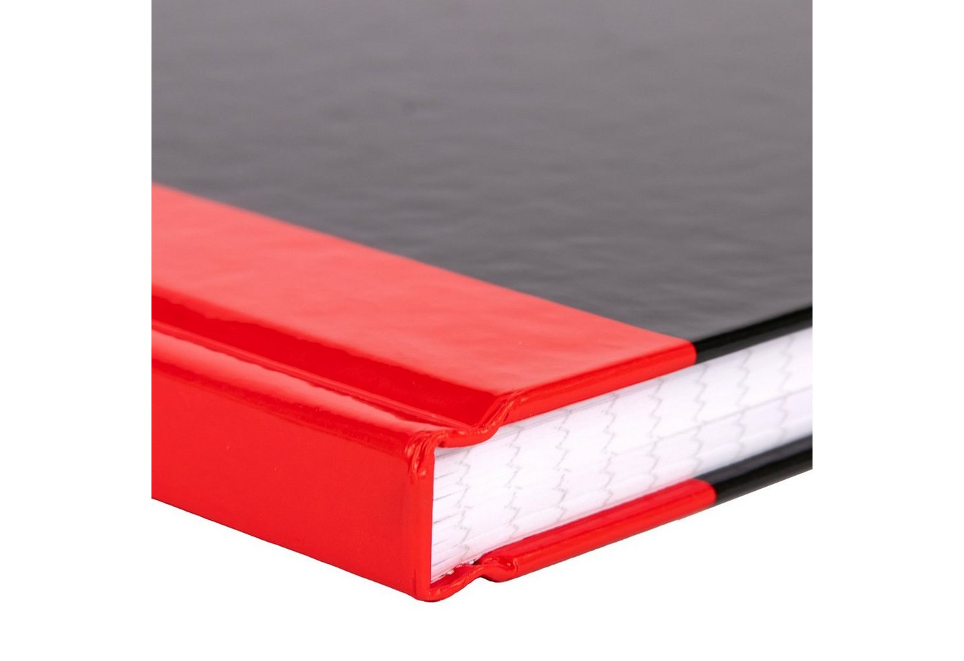 Idena Notizbuch Idena Kladde kariert 96 Blatt 70g/m² schwarz/rot DIN A6 Bild 2