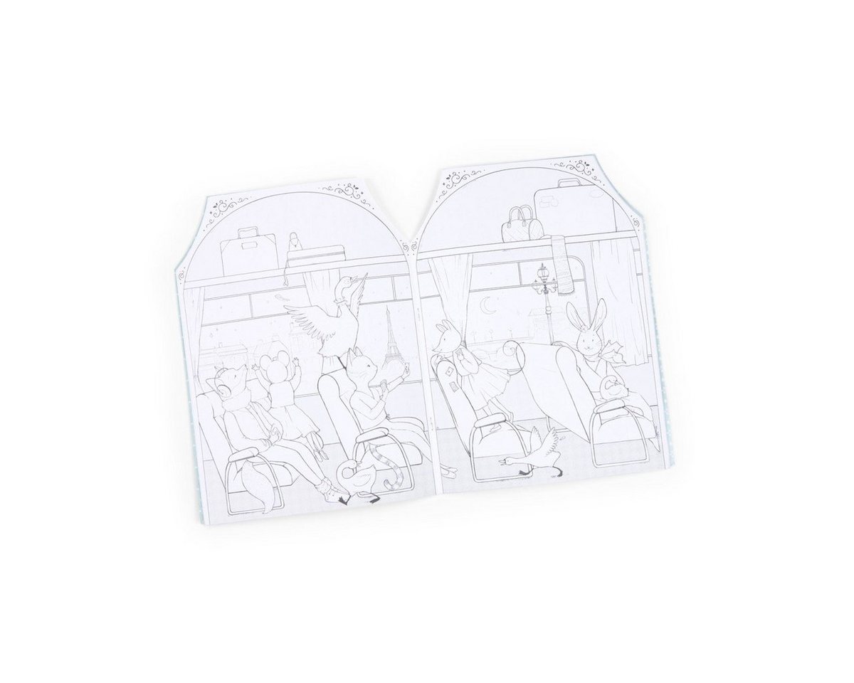 Moulin Roty Malvorlage Malbuch Tanzschule 170 Sticker Stickerbuch kreativ 22x30cm Bild 2