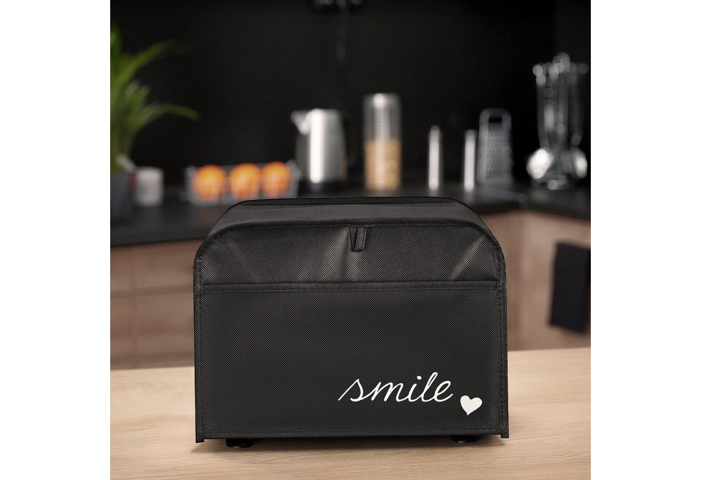 kwmobile Abdeckhaube Hülle für 2-Scheiben Toaster, Staubschutz Abdeckhaube - Toasterabdeckung - 19 x 20,3 x 28 cm Bild 4