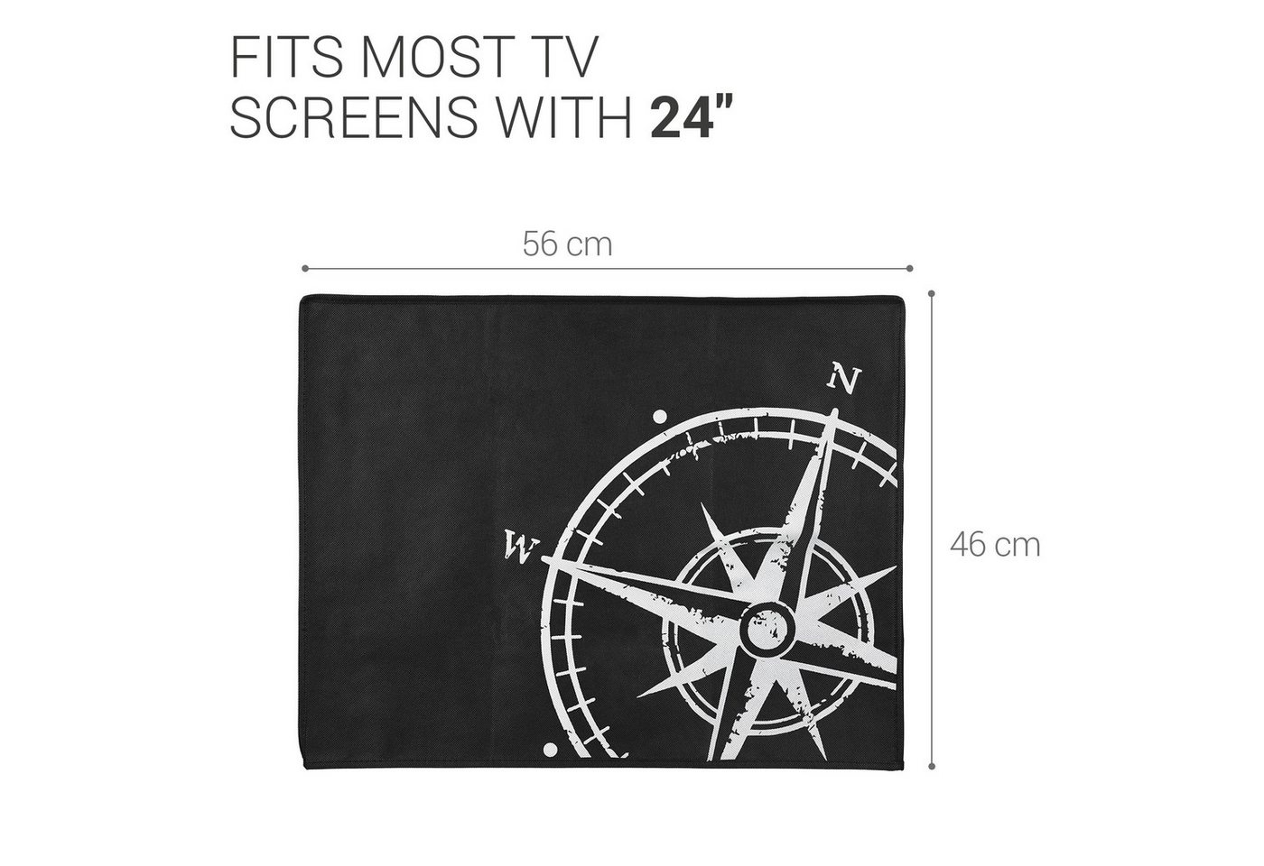 kwmobile Abdeckhaube 24" TV Hülle - Fernseher Bildschirmschutz Abdeckung - TV Bildschirm, DER SCHUTZ FÜR DEIN DISPLAY: Schütze den Bildschirm Deines