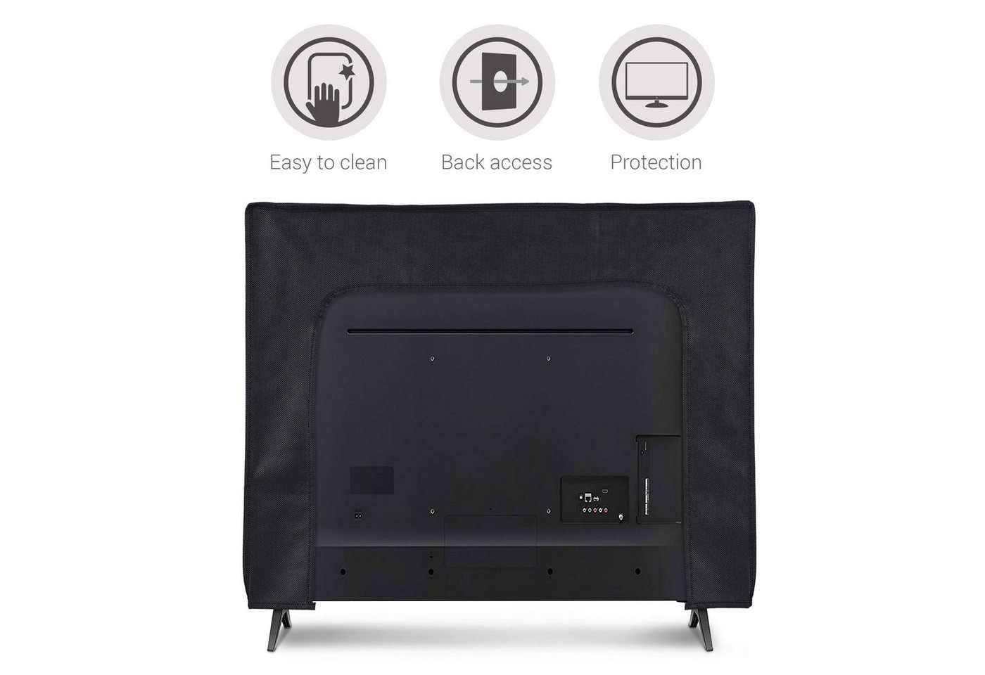 kwmobile Abdeckhaube 24" TV Hülle - Fernseher Bildschirmschutz Abdeckung - TV Bildschirm, DER SCHUTZ FÜR DEIN DISPLAY: Schütze den Bildschirm Deines Bild 5