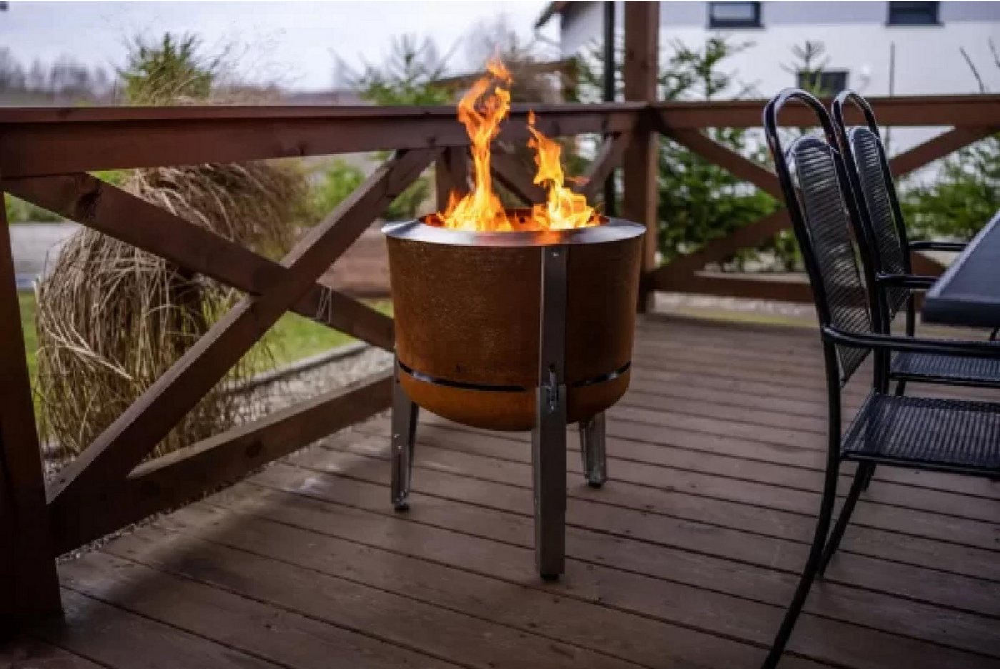 Masuria Feuerschale Wild Alpha 600 Corten Hirsch Bild 2