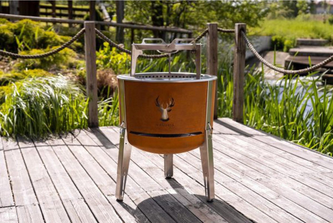 Masuria Feuerschale Wild Alpha 600 Corten Hirsch Bild 3