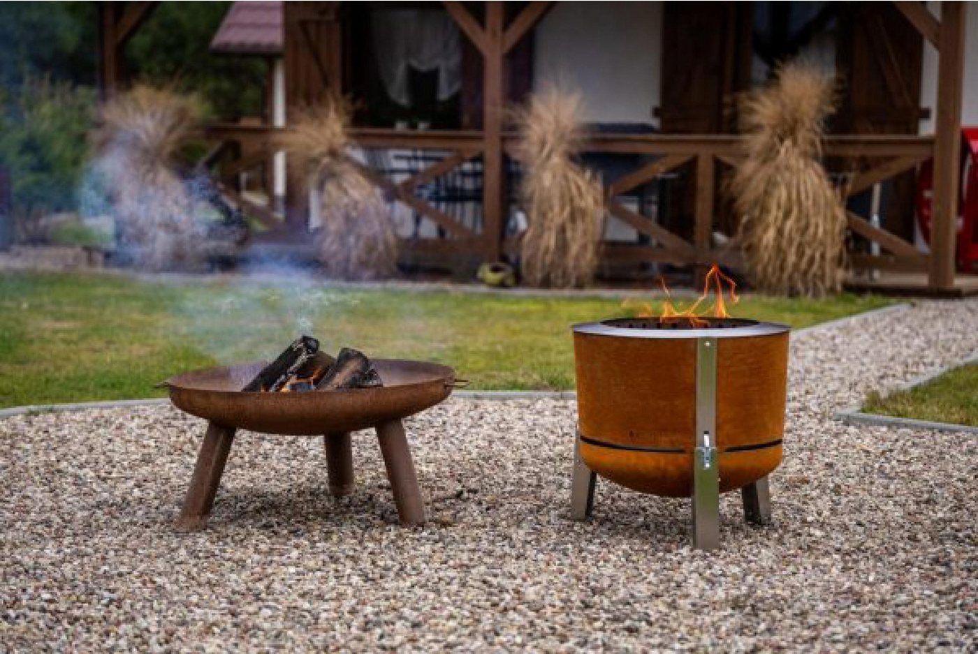 Masuria Feuerschale Wild Alpha 600 Corten Hirsch Bild 4
