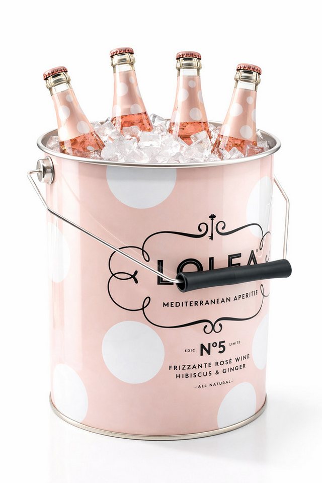 Mixcompany Outdoor-Flaschenkühler Lolea Sangria No.5 Flaschenkühler – Original Getränkekühler in Rosa