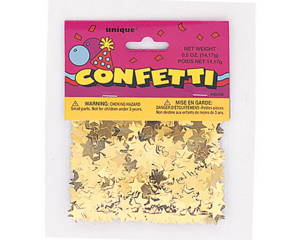 Unique Industries Inc. Konfetti Konfetti Metall 14g Sterne Gold