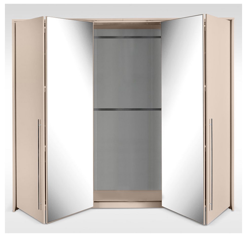 Beautysofa Drehtürenschrank mit 2 Türen und 8 Regalböden SAHARA (2 Kleiderstangen und Regalböden, Farbe: Sandbeige) Breite: 209 oder 255 cm Bild 5