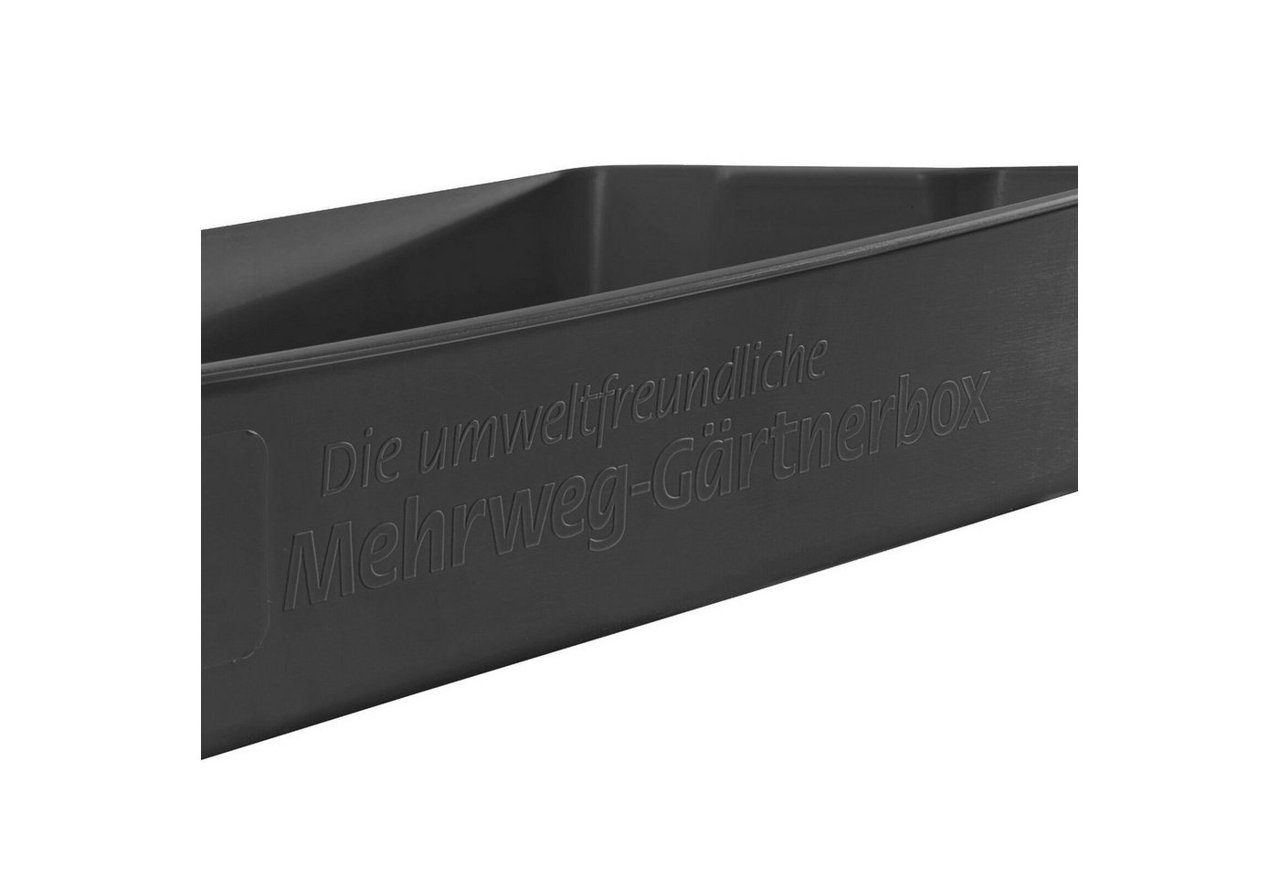 BURI Pflanzschale Wanne Kunststoff 2x grau Pflanzwanne Kotwanne Kunststoffwanne 58x32 cm