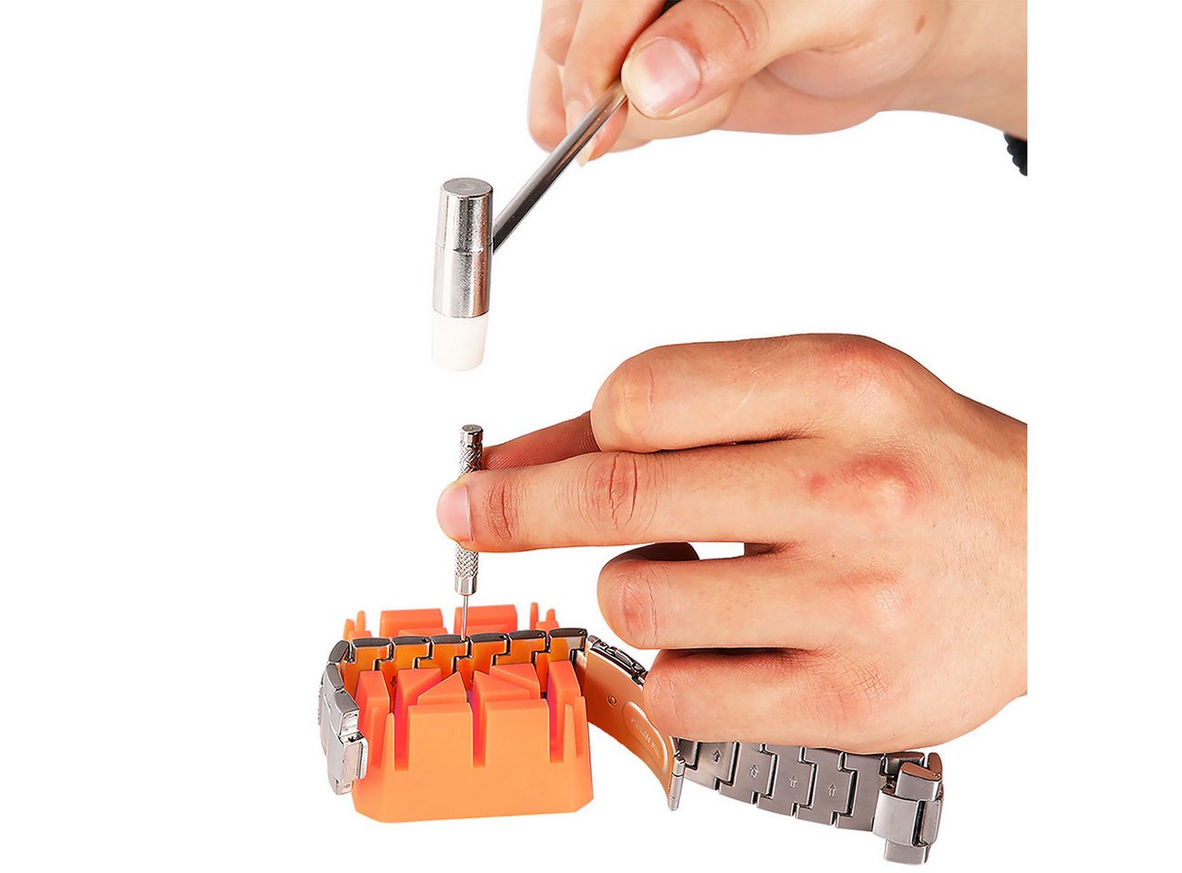 shop'n smile ideoon Reparatur-Set Profi Uhrenwerkzeug-Set (26-tlg), Armbandkürzer & Bandwechsel, 26-tlg., 26-tl. Uhrenwerkzeug-Set/Tasche für Bandwechsel & Filigranarbeiten Bild 3