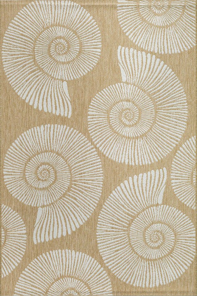 TaraCarpet Teppich TaraCarpet Regina Maritim Wohnzimmer,Schlafzimmer,Esszimmer natur, rechteckig, Höhe: 7 mm, Küche Flur Terrasse Garten Balkon 80x150